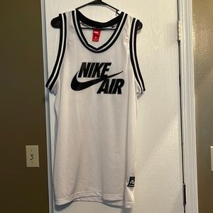 Men Nike Jersey Tank Top. Black & White. Lg